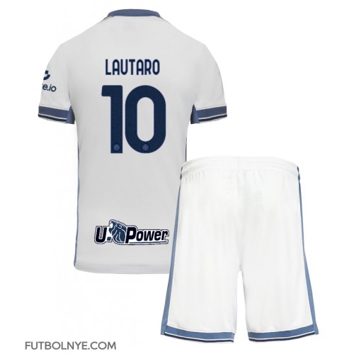 Camiseta Inter Milan Lautaro Martinez #10 Visitante Equipación para niños 2024-25 manga corta (+ pantalones cortos)